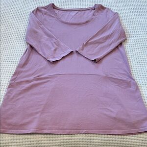 Elegant Mauve Long Sleeve Top